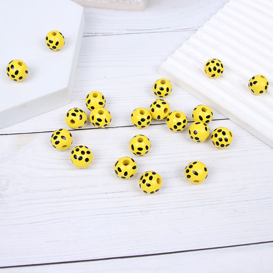 2pcs al por mayor de 16 mm Stripe Stripe Honeycomb Beeds redondos de madera de loto de dos colores